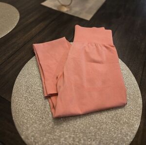 SHEIN Coral Pink High-Waist Leggings